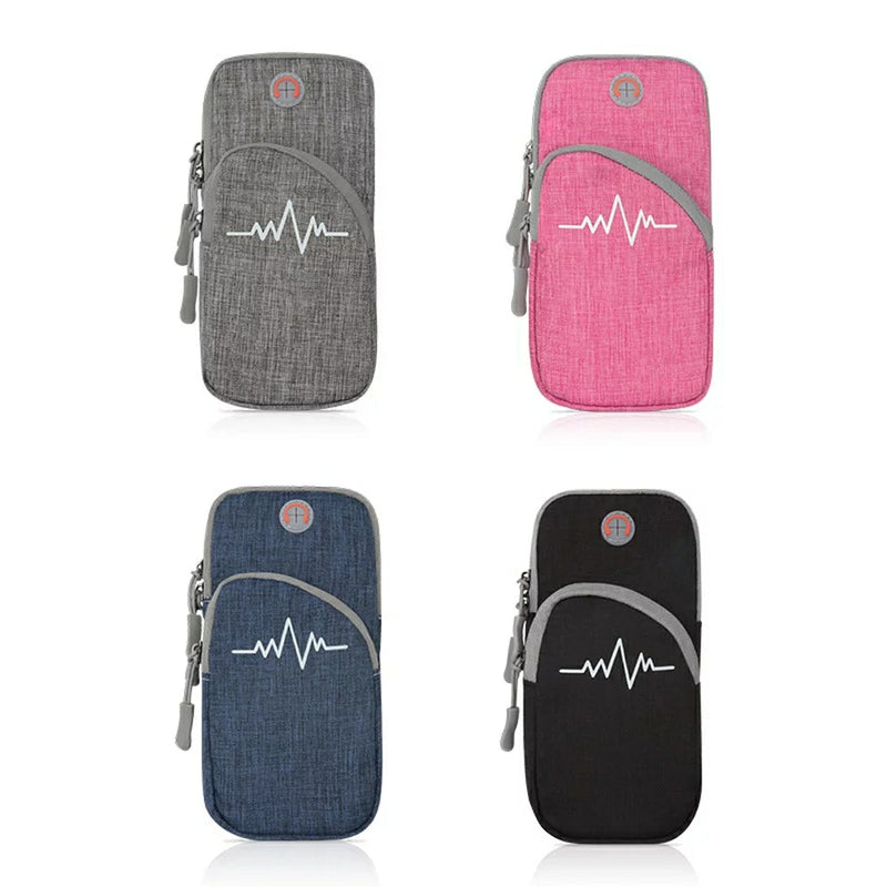 Phone Arm Bag with Zipper Portable Arm Pouch for Running Sports Fitness - Tuzzut.com Qatar Online Shopping