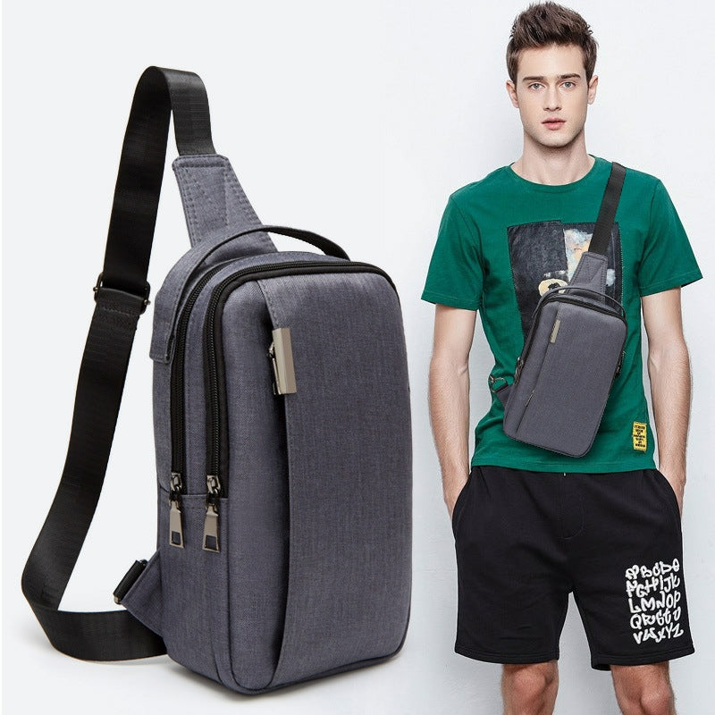 Men's Outdoor Casual Crossbody Canvas Messenger Anti- theft Bag Model