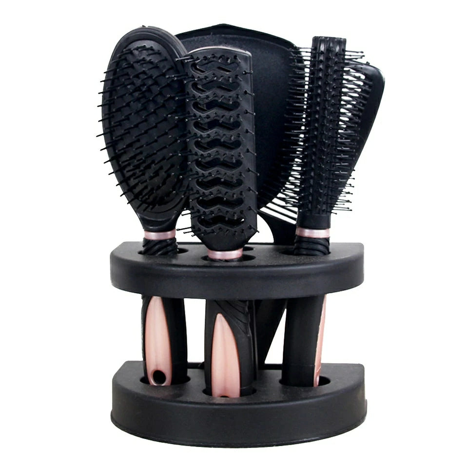 5 Pcs Salon Hair Comb Brush Mirror Set 5 Pcs Salon Hair Comb Brush Mirror Set