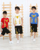 Casual T-Shirt Shorts Versace for Boys Set - Red TK6600 - Tuzzut.com Qatar Online Shopping