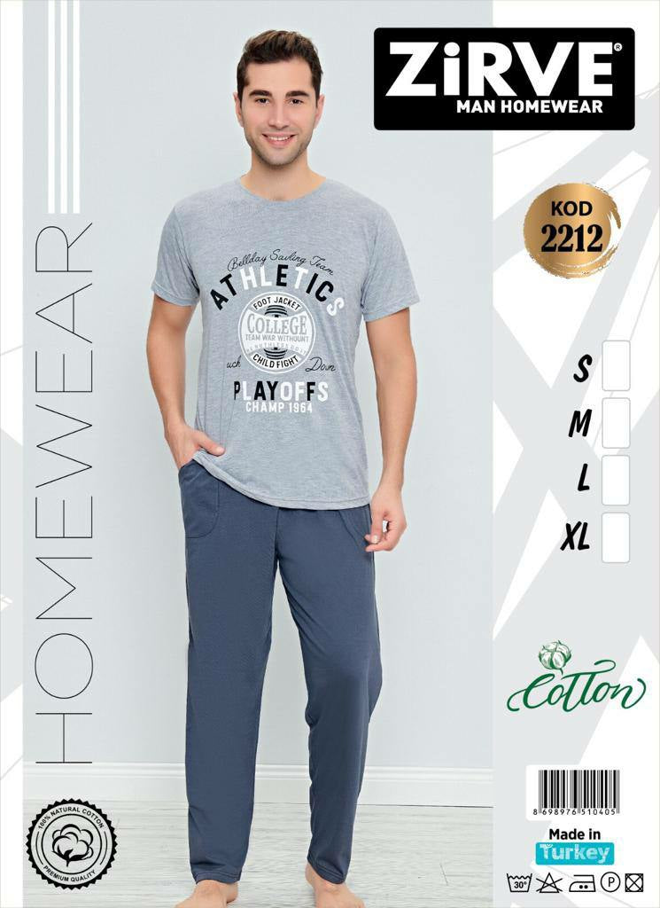 Men's Cotton Homewear Set KOD2212 - TUZZUT Qatar Online Store