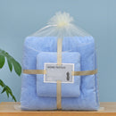 2Pcs Luxury Super Large Towel Set High Absorbent Soft - ( Bath Towel + Face Towel ) - Tuzzut.com Qatar Online Shopping