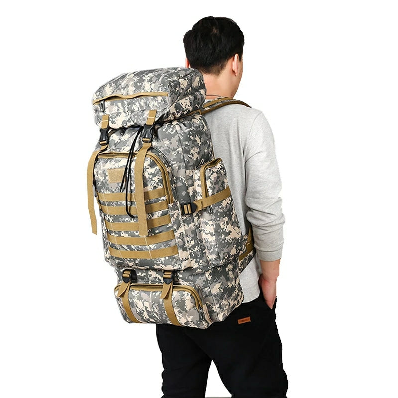 Large Capacity Hiking Army Luggage Camouflage Backpack - Multi-D - Tuzzut.com Qatar Online Shopping
