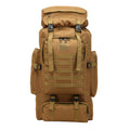 Large Capacity Hiking Outdoor Luggage Backpack - Brown - TUZZUT Qatar Online Store