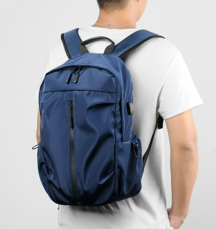 Backpack Shoulder Bag With USB Charging TB505 - Blue - TUZZUT Qatar Online Store