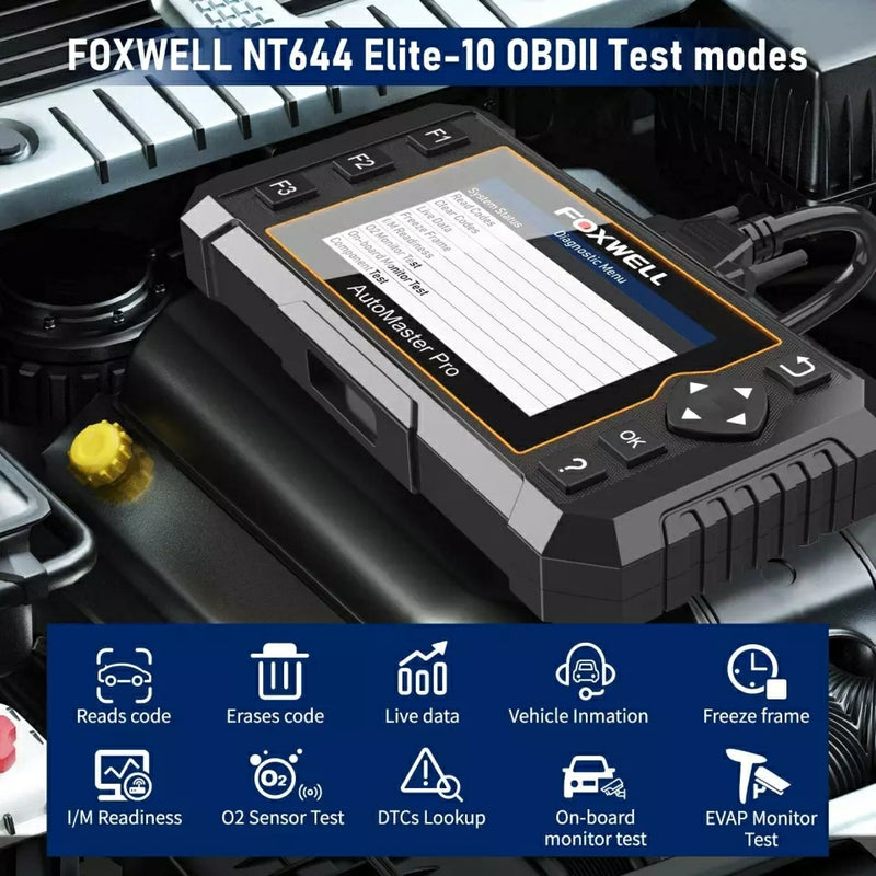 Foxwell NT644 Elite OBD2 Workshop Car Diagnostic Tool Professional DPF EPB Oil Reset Automotive Scanner Full System - Tuzzut.com Qatar Online Shopping