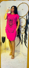 Women's Party Owl Dress Azizioglu Plus - 6750 - Tuzzut.com Qatar Online Shopping