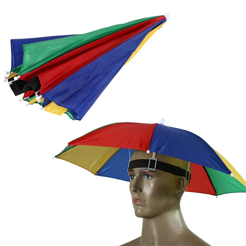 Portable Head Mounted Umbrella Hat - Tuzzut.com Qatar Online Shopping