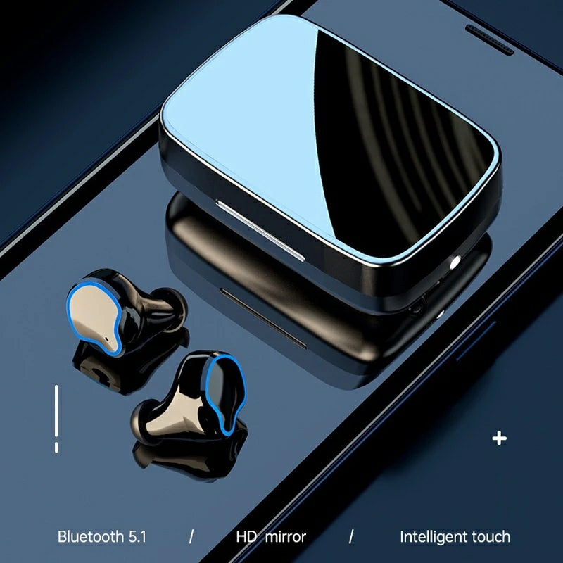 M9 TWS Bluetooth 5.1 Wireless Headphones Earbuds Flashlight/Mirror - Tuzzut.com Qatar Online Shopping