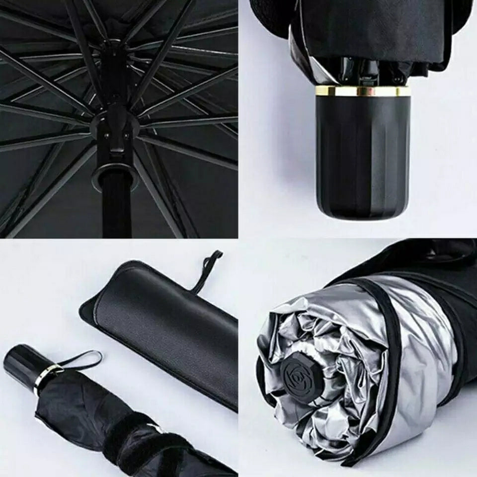 Foldable Windshield UV Block Sun Shade Car Front Window Heat Insulation Covering Umbrella - Black Foldable Windshield UV Block Sun Shade Car Front Window Heat Insulation Covering Umbrella - Black