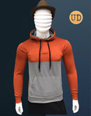 Urban Dominance Hoodies U146 - Orange Grey - Tuzzut.com Qatar Online Shopping