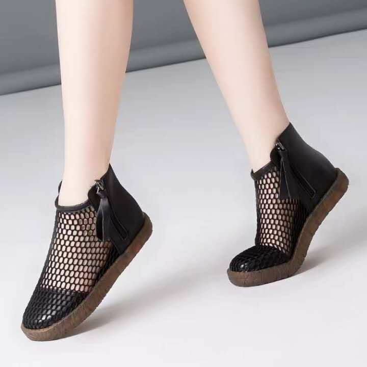 Women's Ankle Short Boot Round Toe Shoes - Tuzzut.com Qatar Online Shopping