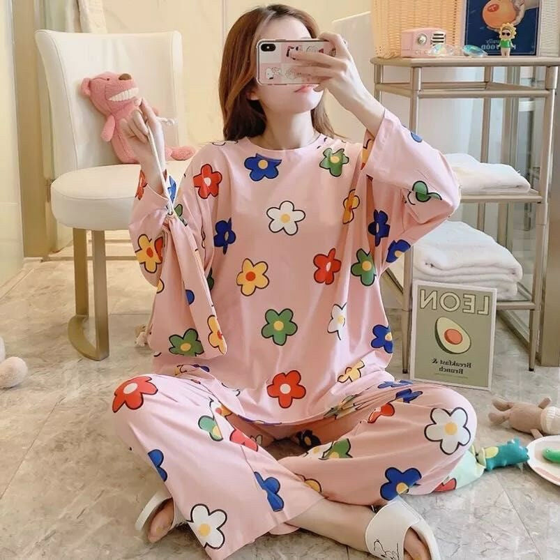 Long Sleeve Pajamas Set - Sleepwear Top with Long Pant 169742 Long Sleeve Pajamas Set - Sleepwear Top with Long Pant 169742