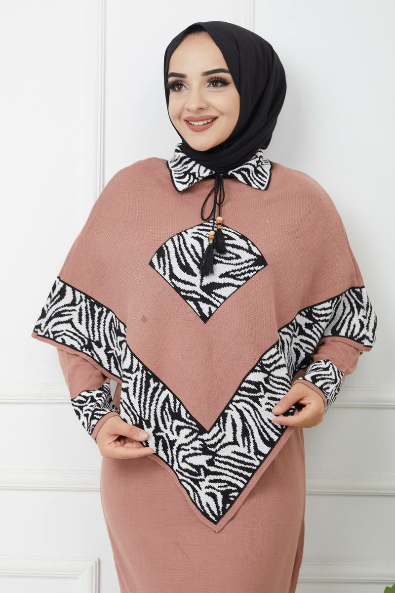 Turkish Modest Winter Dress Full Sleeve Womenswear MK105 - Tuzzut.com Qatar Online Shopping