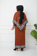 Turkish Modest Winter Dress Full Sleeve Womenswear MK104 - Tuzzut.com Qatar Online Shopping