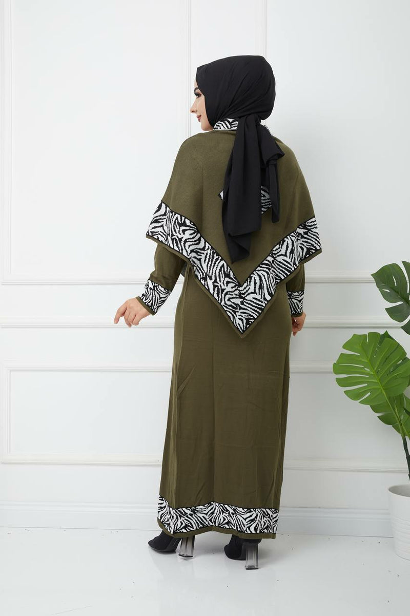 Turkish Modest Winter Dress Full Sleeve Womenswear MK103 - Tuzzut.com Qatar Online Shopping