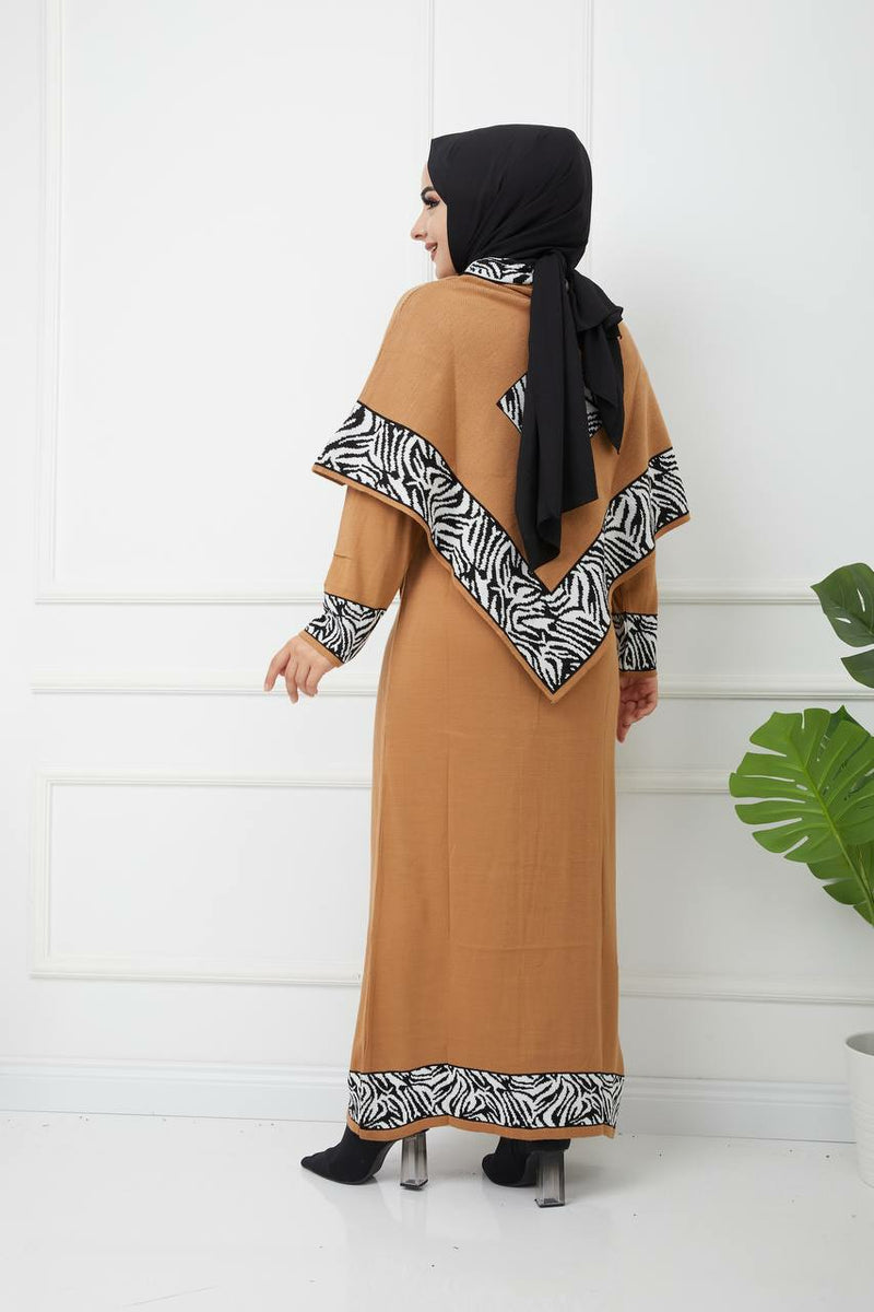 Turkish Modest Winter Dress Full Sleeve Womenswear MK101 - Tuzzut.com Qatar Online Shopping