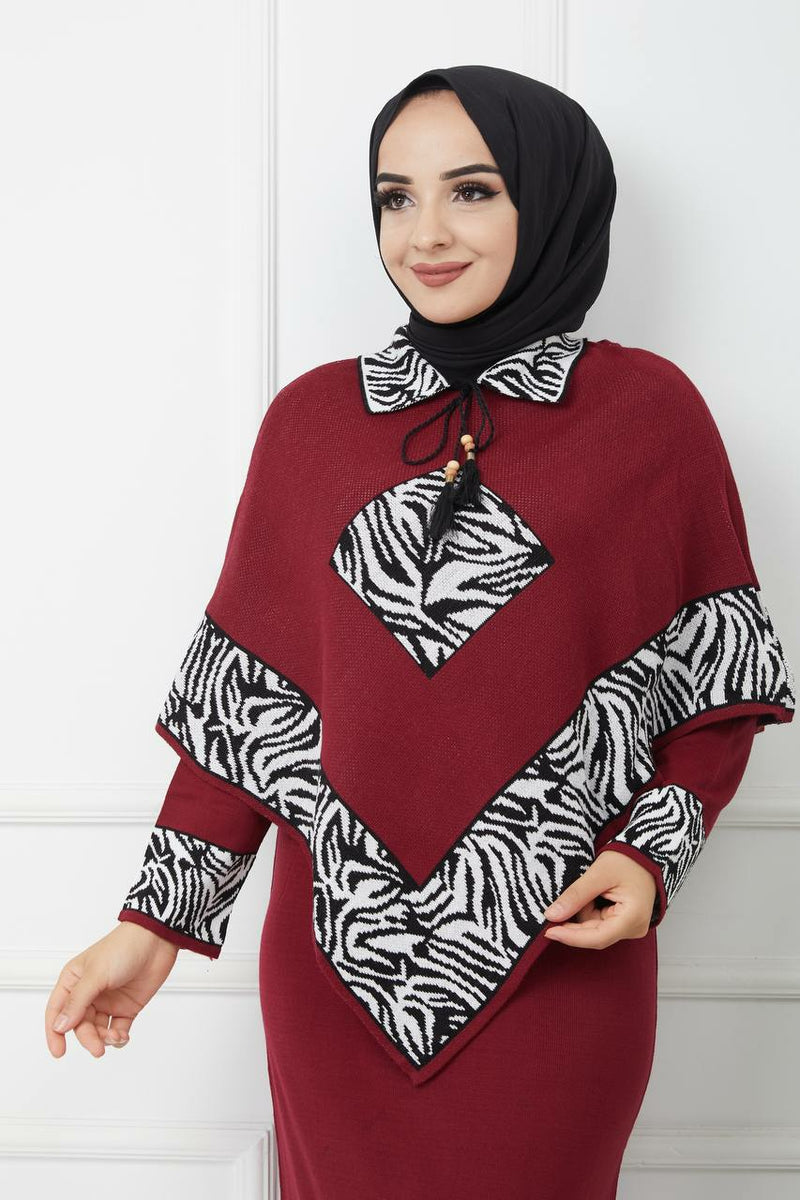 Turkish Modest Winter Dress Full Sleeve Womenswear MK100 - TUZZUT Qatar Online Store