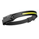Mini COB LED Headlamp Waved Sensor Rechargeable Flashlight Headlight - Tuzzut.com Qatar Online Shopping