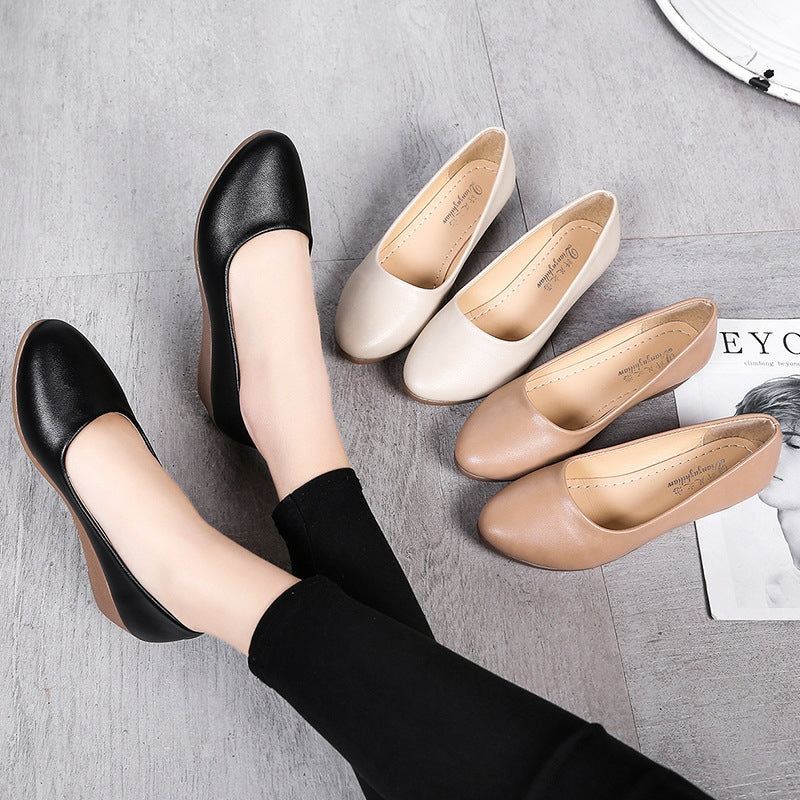 Women's Flat Round Toe Casual Slip On Loafers Shoes - F217 - Tuzzut.com Qatar Online Shopping
