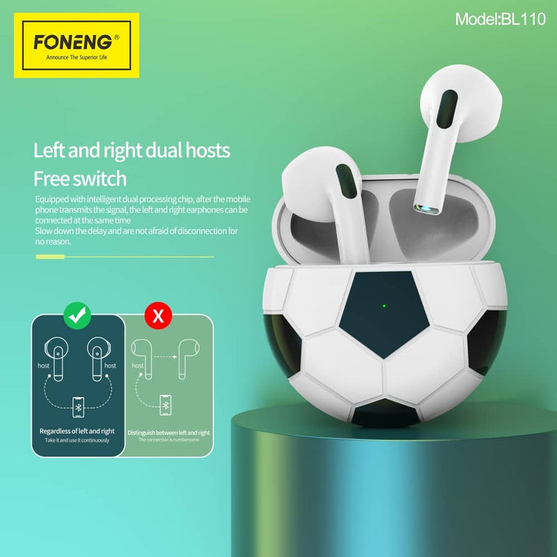 Foneng BL110 Football TWS Bluetooth Earbuds - Tuzzut.com Qatar Online Shopping