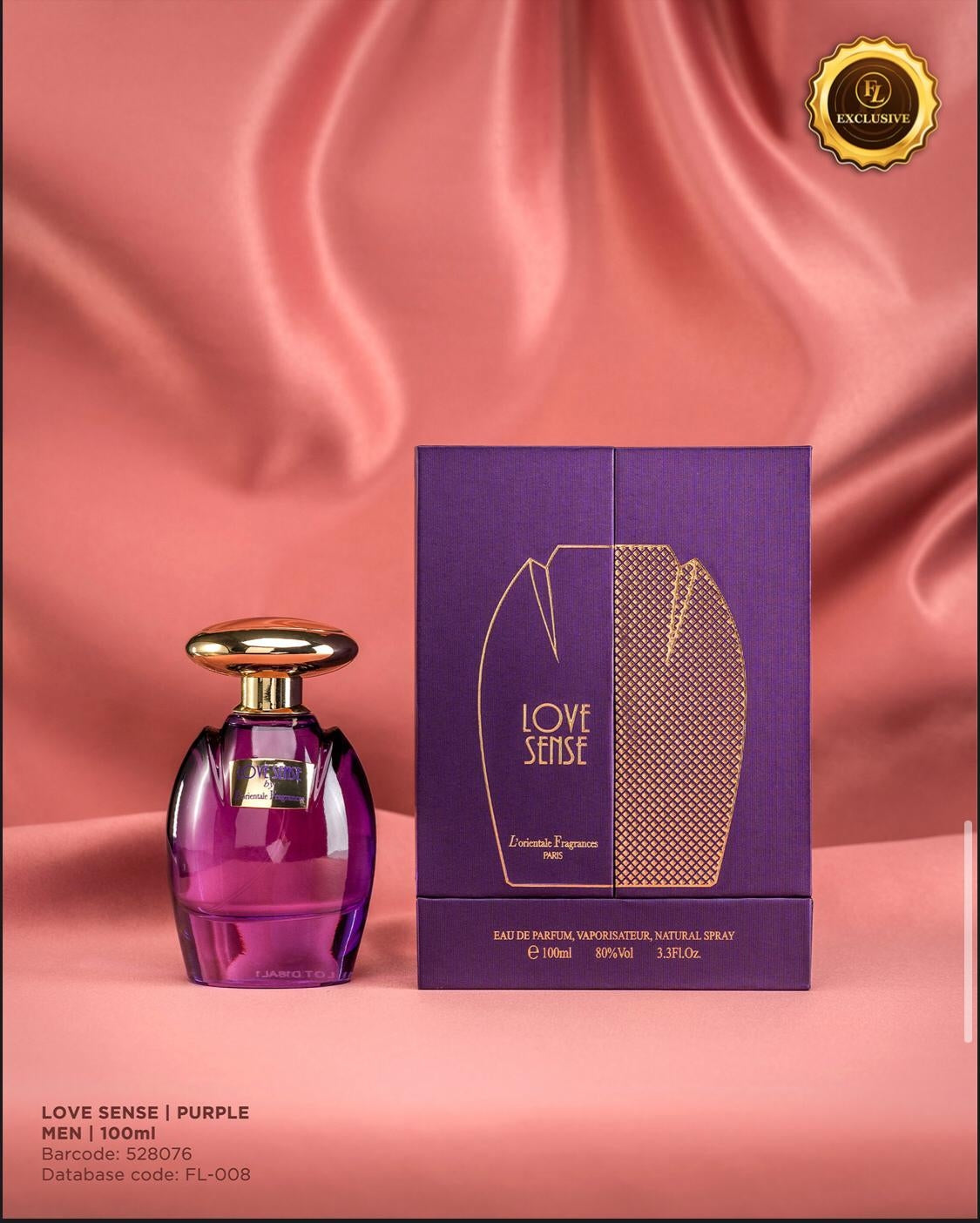 Love Sense Purple 100ml
Eau De Parfum by L'orientale Fragrances Paris for Women Love Sense Purple 100ml
Eau De Parfum by L'orientale Fragrances Paris for Women