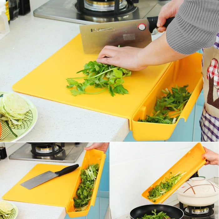 2 in 1 Cutting Board with Removable Slot Bin 2 in 1 Cutting Board with Removable Slot Bin