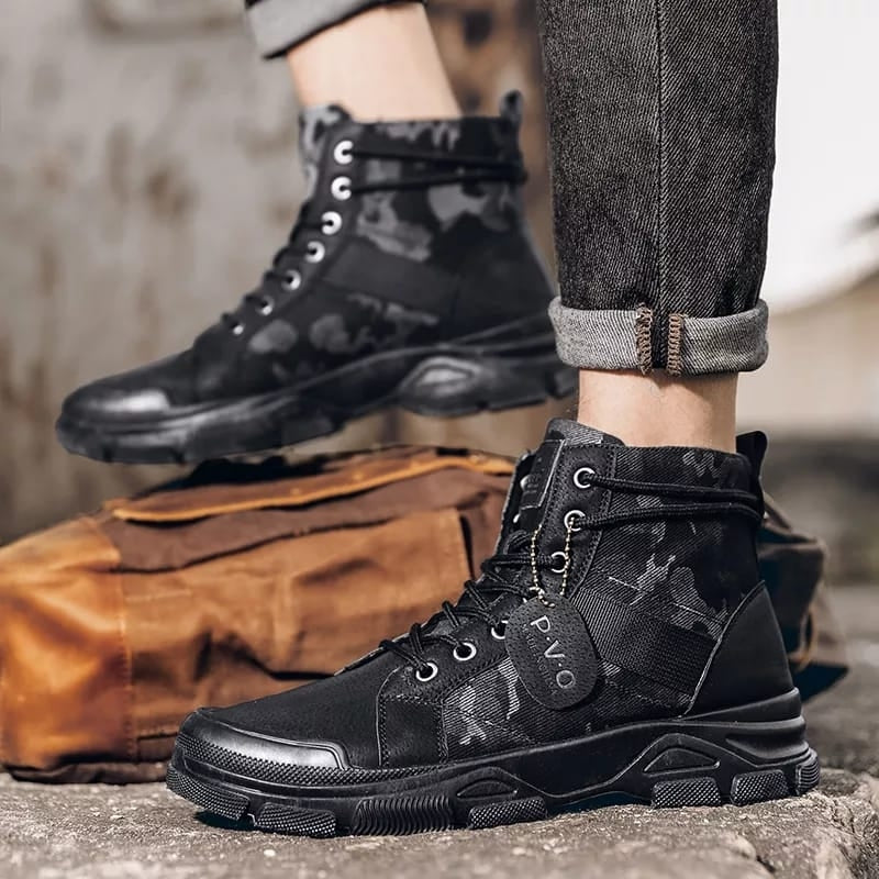 Men's Fashion Camouflage Military Boots Outdoor Shoes - 602 - TUZZUT Qatar Online Store