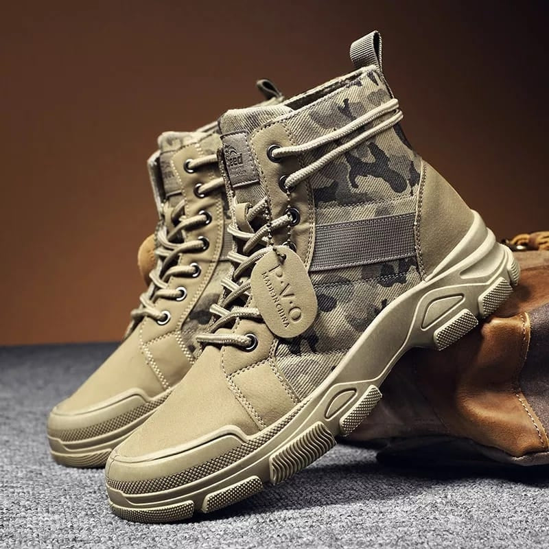 Men's Fashion Camouflage Military Boots Outdoor Shoes - 602 - TUZZUT Qatar Online Store