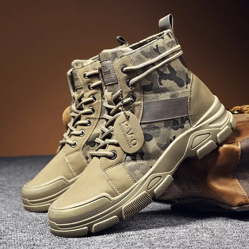 Men's Fashion Camouflage Military Boots Outdoor Shoes 602