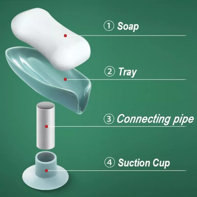 Leaf-Shape Self Draining Soap Dish Holder Leaf-Shape Self Draining Soap Dish Holder