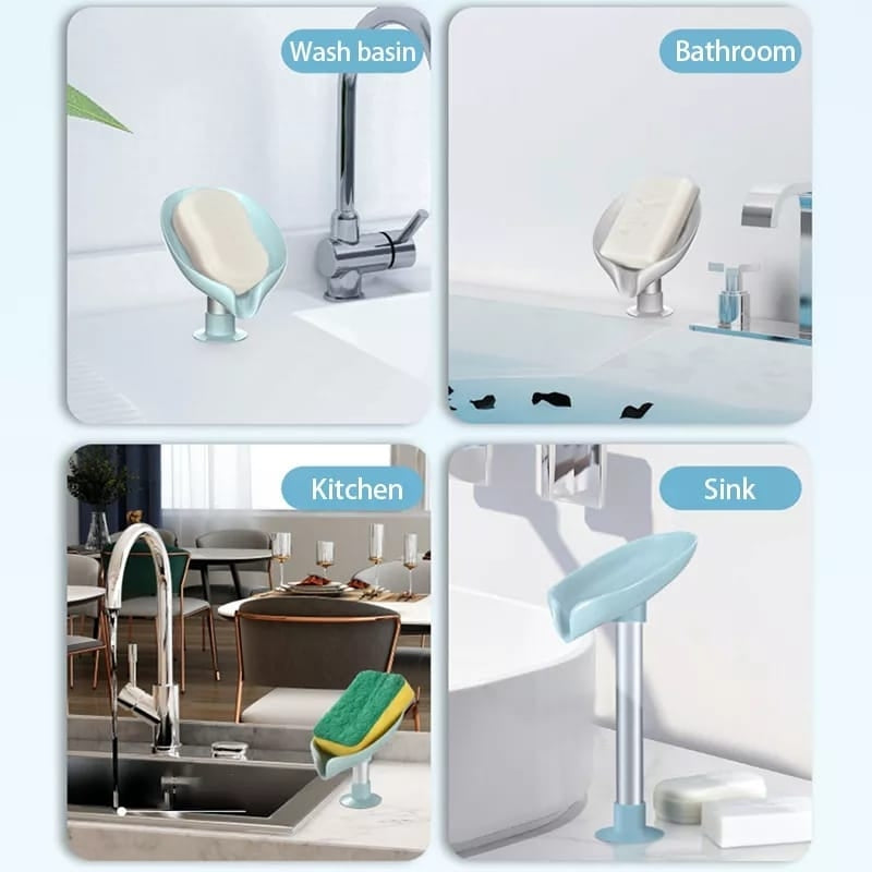 Leaf-Shape Self Draining Soap Dish Holder Leaf-Shape Self Draining Soap Dish Holder