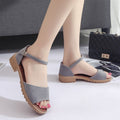 Women's Fashion Buckle Strap Heeled Sandals Slip-On Shoes - H1 - Tuzzut.com Qatar Online Shopping