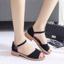 Women's Fashion Buckle Strap Heeled Sandals Slip-On Shoes - H1 - Tuzzut.com Qatar Online Shopping