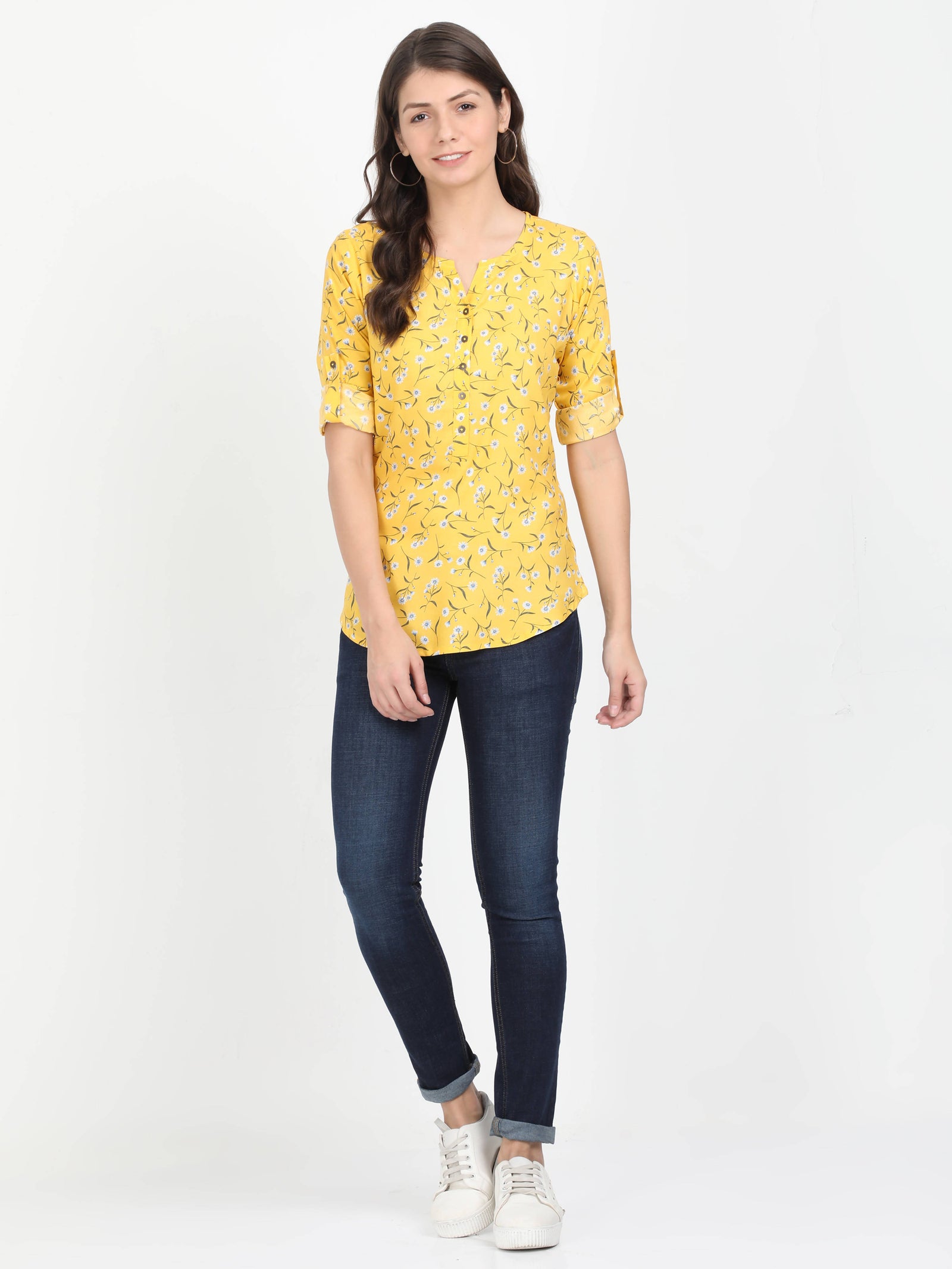 Women Yellow Casual Top Women Yellow Casual Top