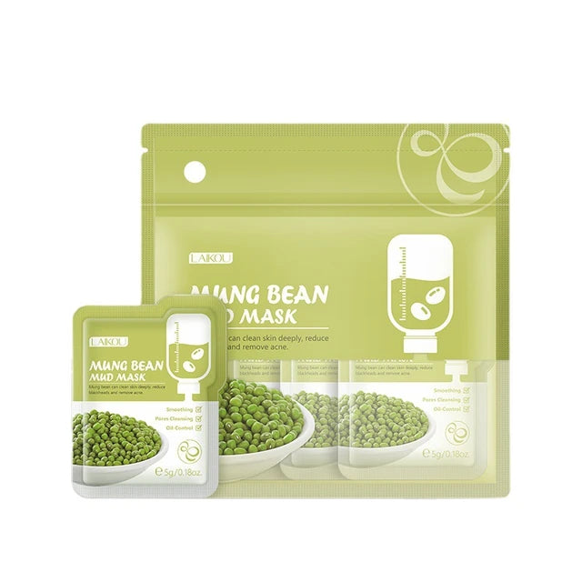 Mung Bean Mud Face Mask -12pcs Pack - Tuzzut.com Qatar Online Shopping