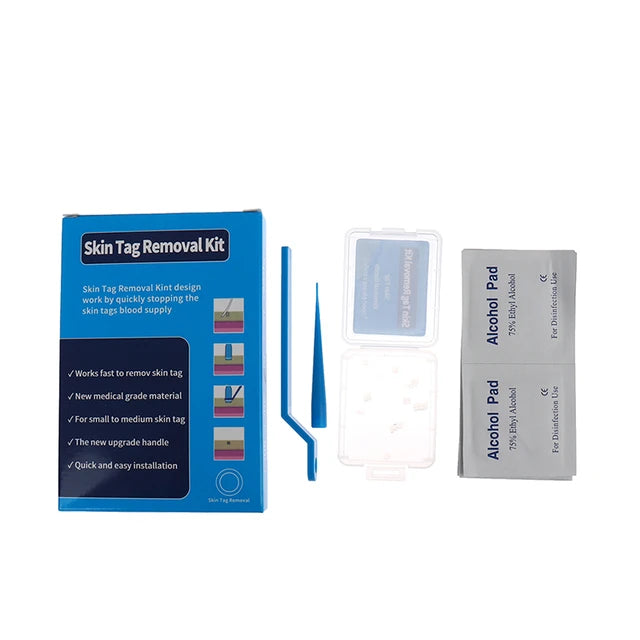 Tag Removal Kit With Cleansing Swabs Home Use Adult Micro Band Non Toxic Face Care Mole Wart Tool