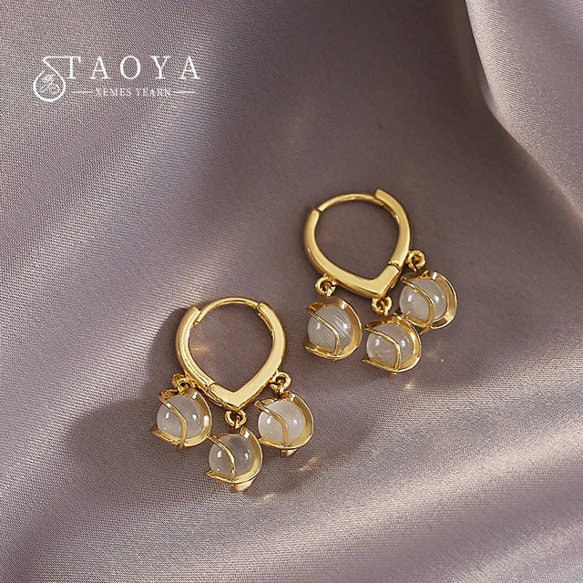 Flower Drop Earrings Simple Sparkling Water Drop Earrings for Women Jewelry - Tuzzut.com Qatar Online Shopping
