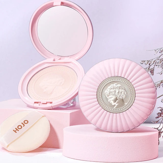 HOJO Embossed Feather Soft Honey Powder Cake Light Delicate Concealer Oil Control Makeup Invisible Pores Lasting Face Makeup HOJO Embossed Feather Soft Honey Powder Cake Light Delicate Concealer Oil Control Makeup Invisible Pores Lasting Face Makeup