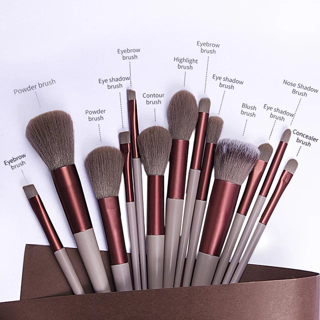 13 Pcs Makeup Cosmetic Brushes Set Soft and Fine 13 Pcs Makeup Cosmetic Brushes Set Soft and Fine