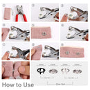 Plier Tools 100 Set 10 Color Metal Sewing Buttons Hollow/Solid Prong Press Studs Snap Fasteners for Installing Clothes Bags - Tuzzut.com Qatar Online Shopping