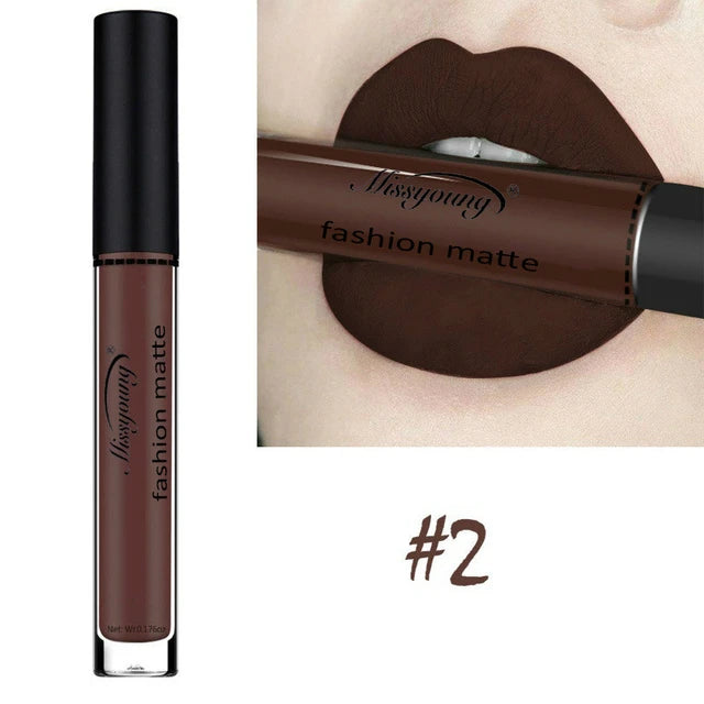 Missyoung Matte Lipstick Waterproof Makeup Pencil Velvet Pigments Beauty Lips - TUZZUT Qatar Online Store
