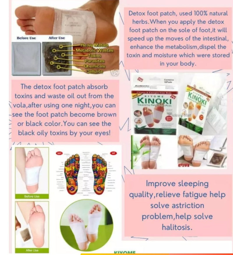 KINOKI Cleaning Detox Foot Pad 10pcs - Tuzzut.com Qatar Online Shopping
