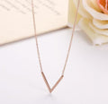 Simple V Letter Women Fashion Necklace - S3717357 - Tuzzut.com Qatar Online Shopping