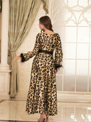 Leopard Fashion Belt Dress  -S4677749 - Tuzzut.com Qatar Online Shopping