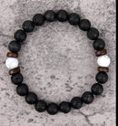 Bracelet for Men Lava Wooden 8mm Beads Bracelet - X4504864 - Tuzzut.com Qatar Online Shopping