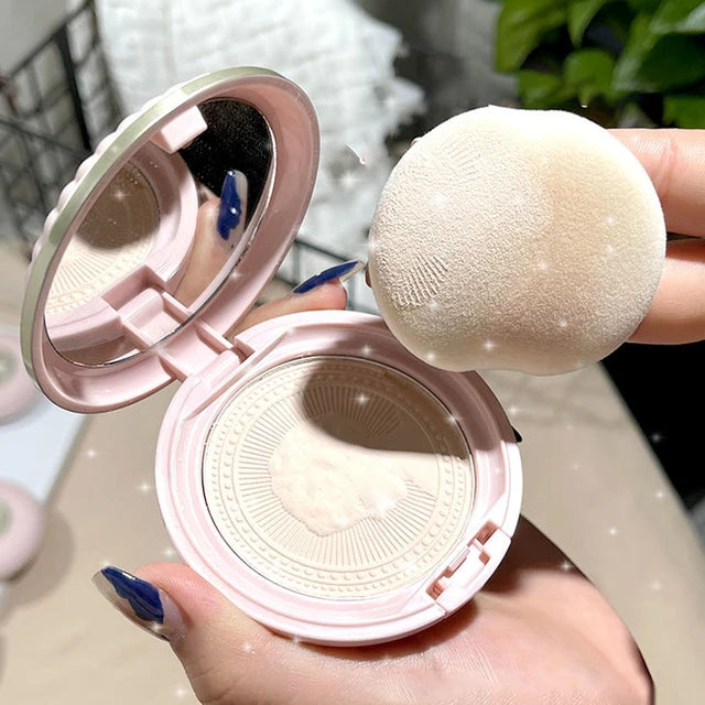 HOJO Embossed Feather Soft Honey Powder Cake Light Delicate Concealer Oil Control Makeup Invisible Pores Lasting Face Makeup HOJO Embossed Feather Soft Honey Powder Cake Light Delicate Concealer Oil Control Makeup Invisible Pores Lasting Face Makeup