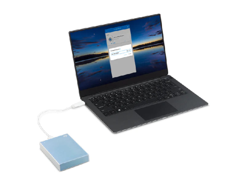 Seagate STKC4000402 One Touch Portable External Hard Drive 4TB - Blue - Tuzzut.com Qatar Online Shopping