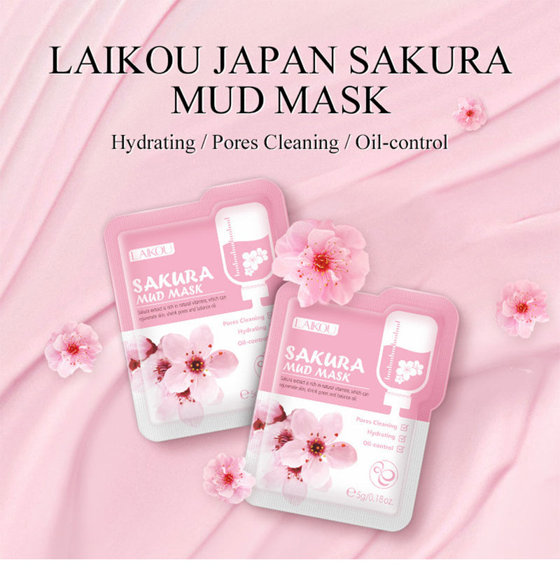 Sakura Mud Face Mask -6pcs Pack - Tuzzut.com Qatar Online Shopping