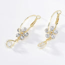 Pinkdudu Retro Fashion Blue Flower Drop Earrings -S4626477 - Tuzzut.com Qatar Online Shopping